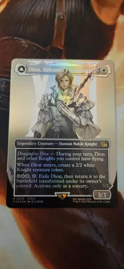 Dion, Bahamut's Dominant (Borderless) Final Fantasy Foil - Image 1