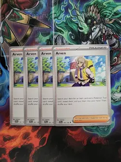 4x Arven 166/198 - Scarlet & Violet Base Pokemon TCG - Trainer Playset - Image 1