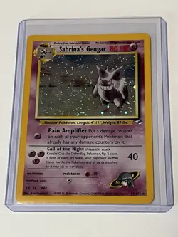 Pokemon TCG Sabrina's Gengar Gym Heroes 14/132 Holo Unlimited Holo Rare NM - Image 1