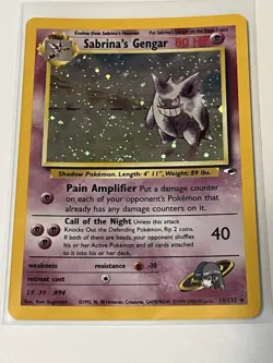Pokemon TCG Sabrina's Gengar Gym Heroes 14/132 Holo Unlimited Holo Rare NM - Image 3