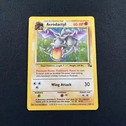 Pokemon Fossil Set AERODACTYL Rare Holo 1/62 - Image 1
