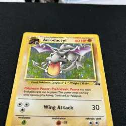 Pokemon Fossil Set AERODACTYL Rare Holo 1/62 - Image 3