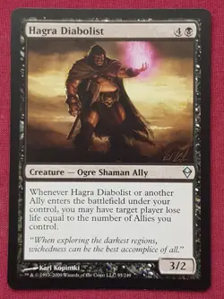 Magic The Gathering ZENDIKAR HAGRA DIABOLIST black card MTG - Image 1