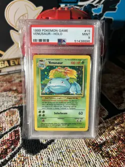 Pokemon TCG Venusaur Base Set 1999 Holo Unlimited Rare Card 15/102 PSA 9 - Image 1