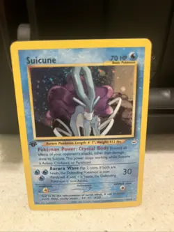 Pokemon Neo Revelation TCG Suicune Card 14/64 Rare Holo 1st Edition - Image 1