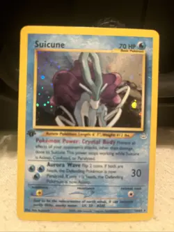 Pokemon Neo Revelation TCG Suicune Card 14/64 Rare Holo 1st Edition - Image 2