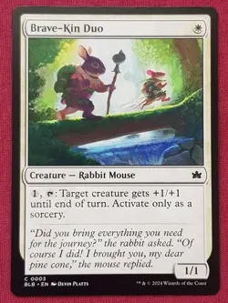 Magic The Gathering BLOOMBURROW BRAVE-KIN DUO white card MTG - Image 1