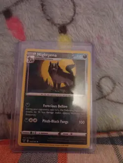 2020 Stage 1 Mightyena Evolves from Poochyena Pokemon Train Card Game - Image 1