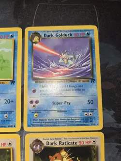 4-Card Team Rocket Set Pokemon Lot, Eevee, Psyduck, Golduck, Dark Raticate - Image 5