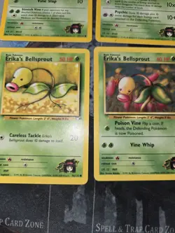 4-Card Erika's Gym Heroes Pokemon Lot, Tangela, Exeggcute, Bellsprout - Image 4