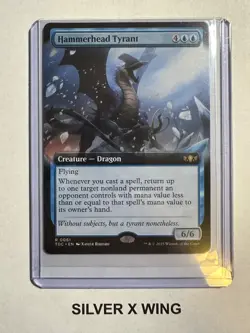 Hammerhead Tyrant Extended Art x1, MTG, Commander: Tarkir: Dragonstorm, TDC, NM - Image 1