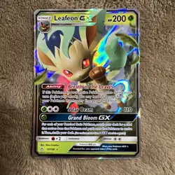 Leafeon GX - 13/156 Sun & Moon Ultra Prism Ultra Rare - NM - POKEMON TCG - Image 1