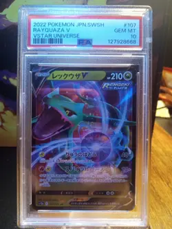 2022 Pokemon S12a Rayquaza V #107 PSA GEM MINT 10 - Image 1