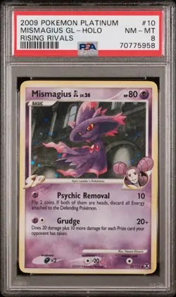 Pokemon TCG Mismagius Holo 2009 Rising Rivals 10/111 PSA 8 - Image 1
