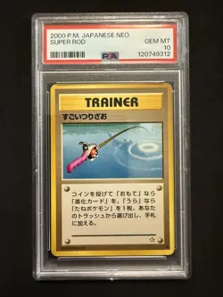 PSA 10 SUPER ROD JAPANESE NEO 2000 POKEMON - Image 1