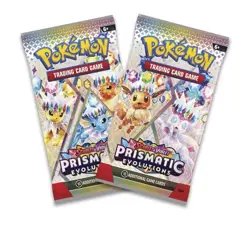 POKEMON TCG SCARLET & VIOLET PRISMATIC EVOLUTIONS MINI TIN X8 FULL ART SET *NEW* - Image 2