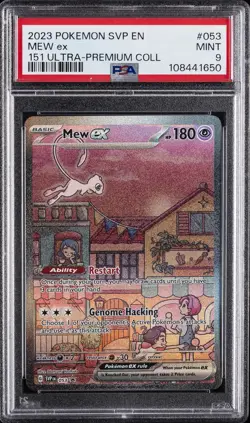 2023 POKEMON SVP EN-SV BLACK STAR PROMO 151 ULTRA-PREM COLL #053 MEW EX PSA 9 - Image 1