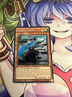 YOSENJU KAMA 2 SECRET RARE GERMAN THSF-EN004 DE004 NEAR MINT YUGIOH - Image 1