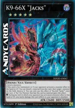 K9-66X JACKS • Super R • DOOD EN047 • 1Ed • Yugioh! • ANDYCARDS - Image 1
