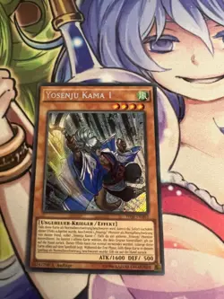 YOSENJU KAMA 1 SECRET RARE GERMAN THSF-EN003 DE003 NEAR MINT YUGIOH - Image 1