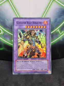 Yugioh Gladiator Beast Heraklinos TDGS-ENSE2 Super Rare MP - Image 1
