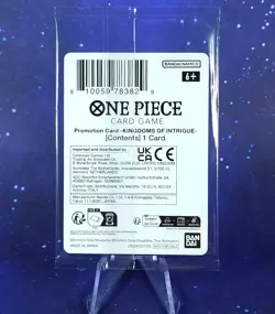 One Piece Kingdoms of Intrigue Promo Card Monkey D Luffy Sealed New English - Image 3