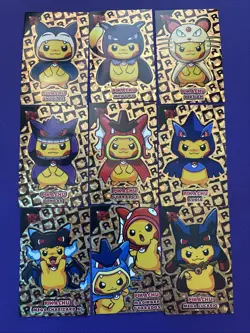 Pikachu Poncho Set Gold Holo Team Rocket Card Database Peru Pokemon Full Set - Image 1