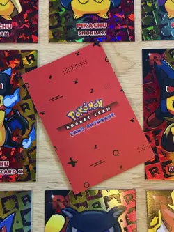 Pikachu Poncho FULL SET - Team Rocket Database - Rainbow Cracked Ice Holo 9 Card - Image 2