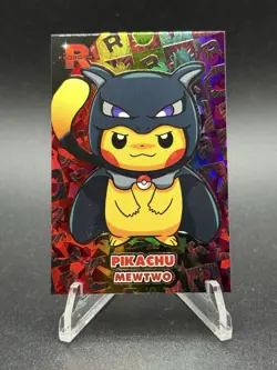 Pikachu Poncho FULL SET - Team Rocket Database - Rainbow Cracked Ice Holo 9 Card - Image 5