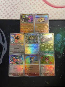 Pokemon TCG Prismatic Evolutions Master Ball Foil Pattern Lot Of 8 Cards Raw - Image 1