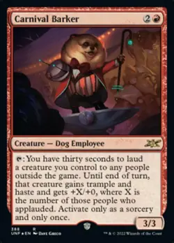 1x Carnival Barker - Galaxy Foil NM-Mint, English Unfinity MTG Magic - Image 1