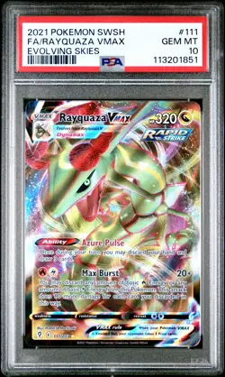 2021 Pokemon Rayquaza VMAX - Evolving Skies - 111/203 - PSA 10 GEM MINT - Image 3