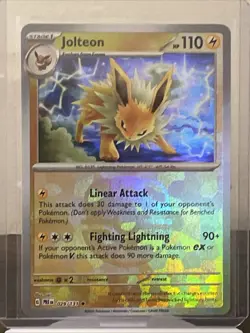 Pokemon TCG: Prismatic Evolutions Jolteon 029/131 Master Ball Reverse Holo NM - Image 1