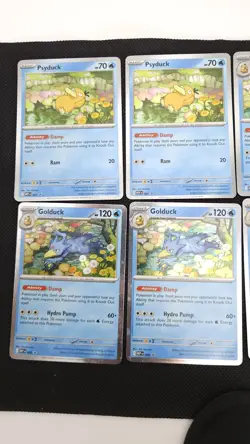 Pokemon Mega Evolutions (2) Psyduck 007 (4) Golduck 008 Black Star Promo Holo - Image 3