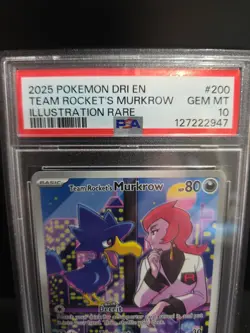 2025 POKEMON DRI EN-DESTINED RIVALS #200 TEAM ROCKET'S MURKROW PSA 10 - Image 2