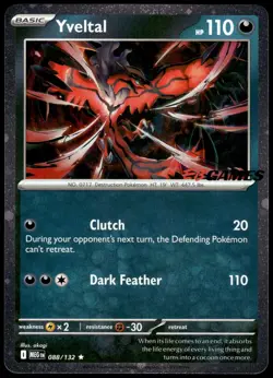 Yveltal Cosmos Holo 088/132 Mega Evolutions EB Games Exclusive Pokemon [NM] - Image 1