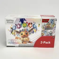 Pokemon TCG Prismatic Evolutions ETB + Booster Bundle*Sealed* Costco 2-Pack NEW - Image 1