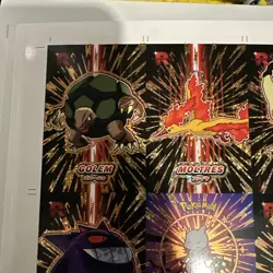 Pokemon Rare Uncut Sheet Of Rocket Team Database Holo Hits. - Image 2