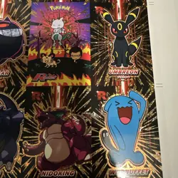Pokemon Rare Uncut Sheet Of Rocket Team Database Holo Hits. - Image 4