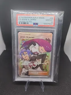 Jesse & James Team Rocket Hidden Fates Pokemon PSA 10 68 - Image 1
