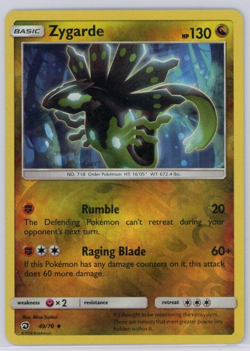 Pokemon TCG Zygarde Sun & Moon Dragon Majesty 49/70 Reverse Holo Uncommon - Image 1