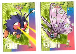 Pokemon Card Database Attacks Cracked Ice Holo VENONAT #048 & VENOMOTH #049 - Image 1