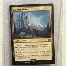 Magic the Gathering Final Fantasy Starting Town Rare Land Card - Image 1