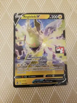 Regieleki V Pokemon Prize Pack Series 3 Promo Pokemon Card NM/LP Play Stamp - Image 1