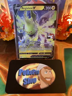 2023 Play! Pokemon Prize Pack Series 3 Regieleki V 57 - NM - Image 1