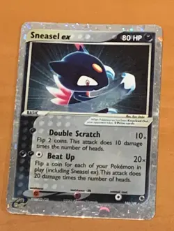 Pokemon TCG Sneasel ex EX Ruby and Sapphire 103/109 Holo Ultra Rare - Image 1