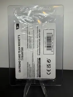 1x🌀 SWIRL Team Rocket's Tyranitar 096/182 Sealed Pokemon Center Stamp - Image 3