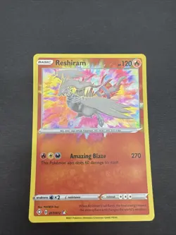 Pokemon TCG Reshiram Shining Fates 017/072 Holo Amazing Rare - Image 1