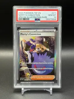 Pokemon Morty's Conviction 211/162 SV05: Temporal Forces Holo PSA 10 GEM - Image 1