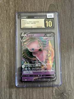 CGC 10 Gem Mint Pokemon Mew V 113/264 Fusion Strike Ultra Rare - Image 1